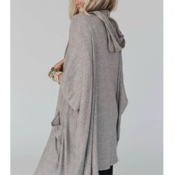 Three Bird Nest Sweaters - The Nest Boho Essential Hooded Ribbed Sweater, Size L/XL, EUC